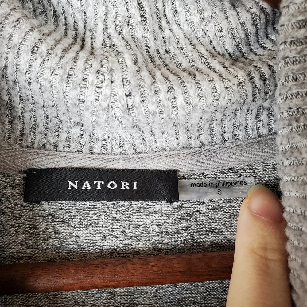 Natori Gray Cowl‎ Neck Sweater